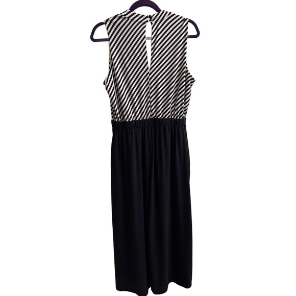 Sandra Darren Women’s Navy & White Jumpsuit Sz M Resortwear Summer Party - Picture 2 of 10